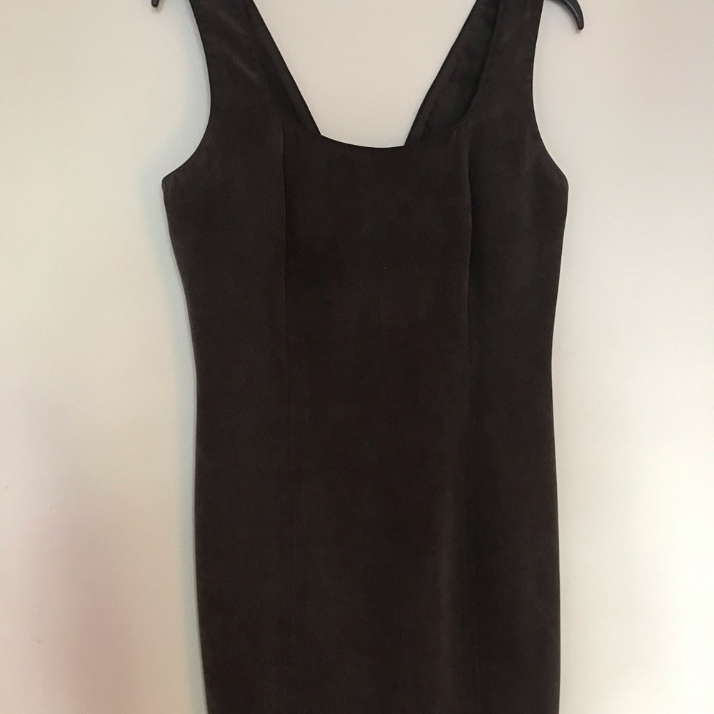 Dana Buchman brown silk cocktail dress